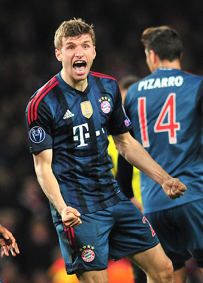 Müller fez, de cabeça, o segundo do Bayern de Munique