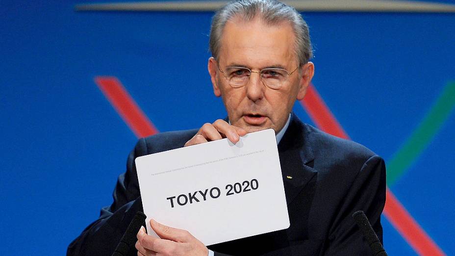 Jacques Rogge, presidente do Comitê Olímpico Internacional anuncia a cidade de Tóquio, como a sede dos Jogos Olímpicos de 2020