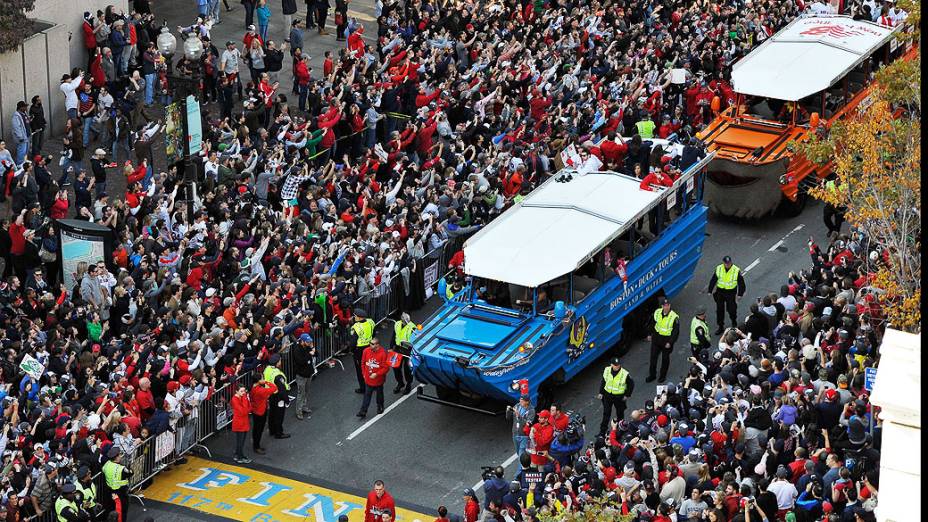 Desfile de celebração do campeonato World Series do Red Sox, em Boston