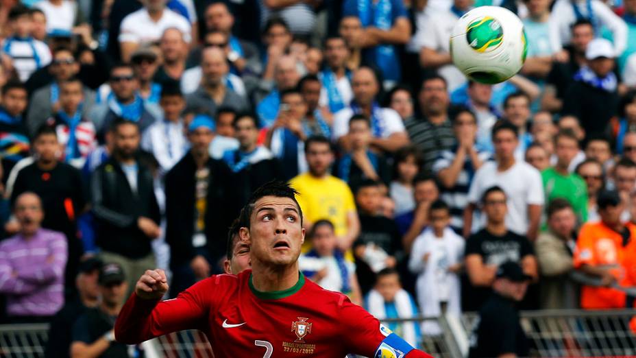Cristiano Ronaldo durante partida válida pelas Eliminatórias para a Copa do Mundo