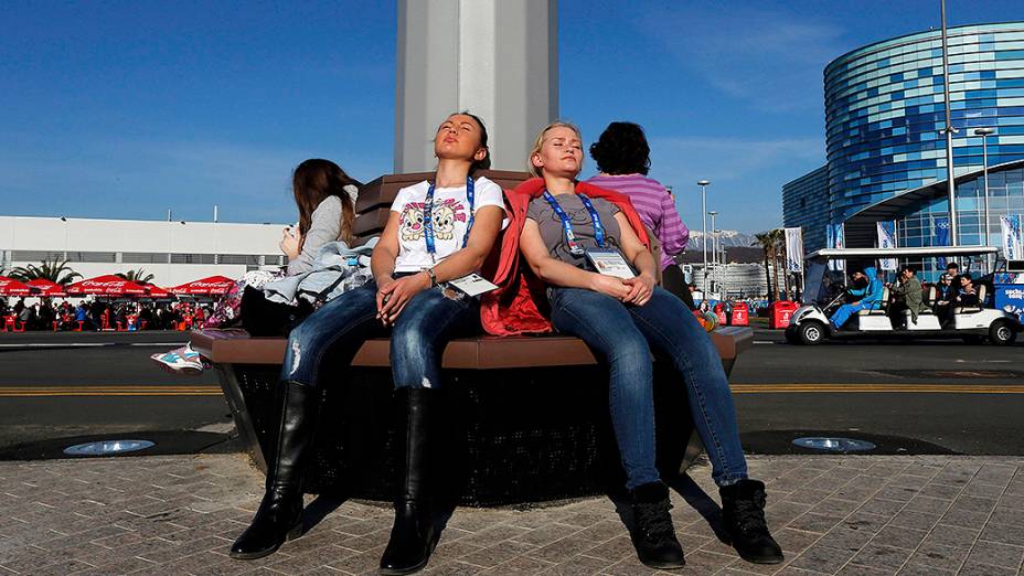 Dia de temperaturas amenas em Sochi, com direito até a banho de sol no Parque Olímpico