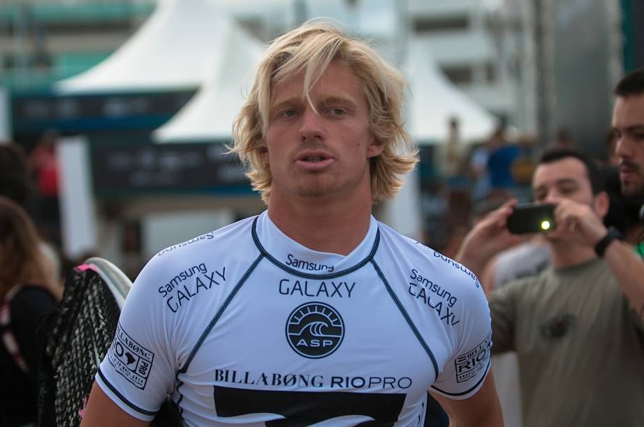 O surfista americano Kolohe Andino durante o Billabong Pro Rio 2014