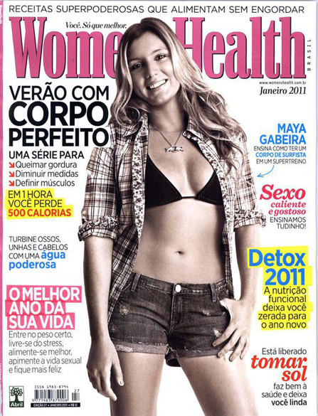 Maya Gabeira, na capa da revista Womens Health
