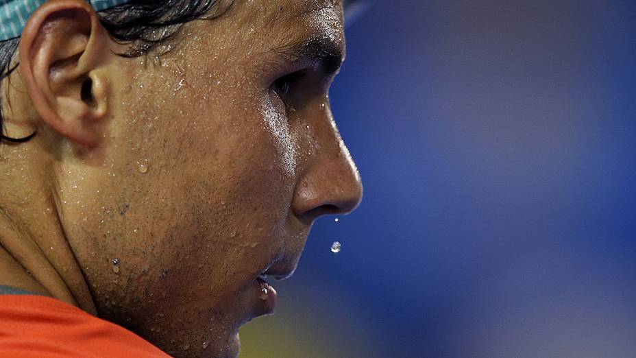 Rafael Nadal: encharcado de suor