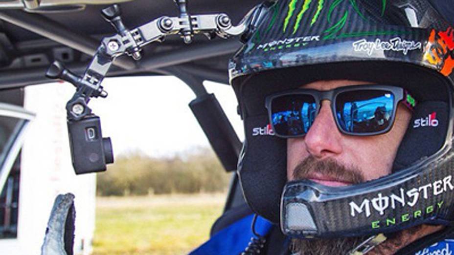 O piloto americano Ken Block, em Foz do Iguaçu, onde fará exibição