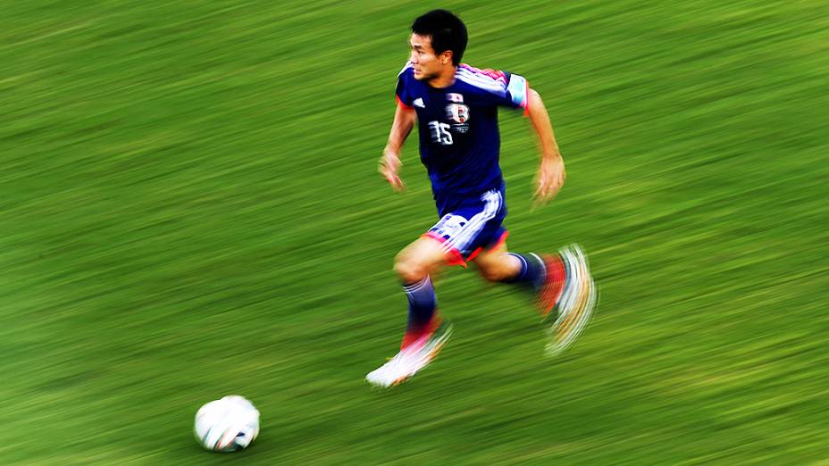 O japonês Yasuyuki Konno durante jogo contra a Colômbia na Arena Pantanal, em Cuiabá