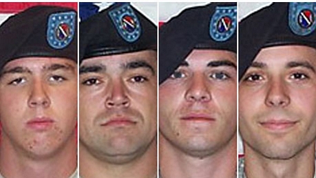 Andrew Holmes, Michael Wagnon, Jeremy Morlock e Adam Winfield, quarto dos cinco soldados acusados