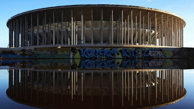 O Estádio Nacional Mané Garrincha, em Brasília, em abril de 2013: palco da abertura