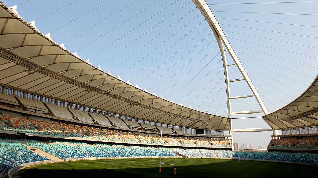 O estádio Moses Mabhida, em Durban, que recebeu partidas da Copa do Mundo de 2010, na África do Sul