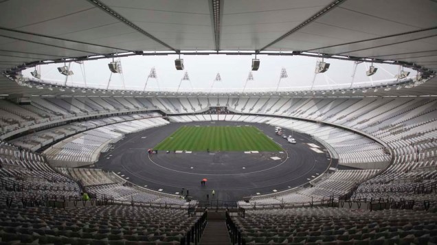 Visão interna do Estádio Olímpico em Londres