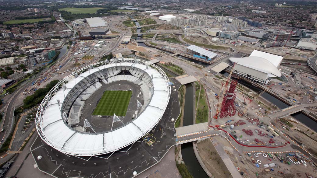 Visão geral do Estádio Olímpico em Londres