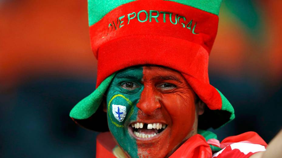 Torcedor de Portugal durante partida válida pelas semi-finais da Eurocopa 2012 contra a Espanha em Donetsk, Ucrânia