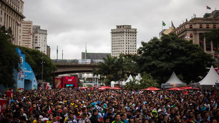 Fifa Fan Fest, no vale do Anhangabaú, em São Paulo