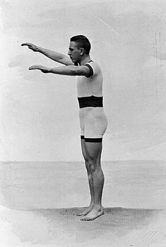 O húngaro Alfréd Hajós, o primeiro a conquistar uma medalha de ouro nos 100 m livres nos Jogos Olímpicos modernos, em 1896.