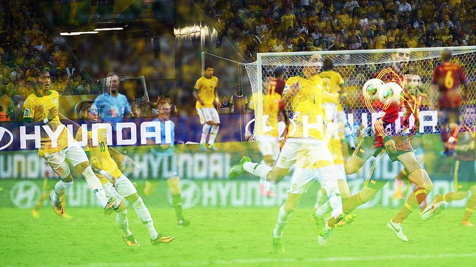 Brasil campeão da Copa das Confederações em Imagens exclusivas, em dupla exposição, ou múltipla exposição