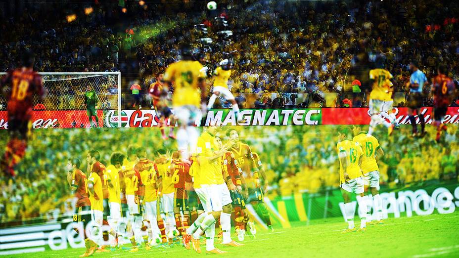 Brasil campeão da Copa das Confederações em Imagens exclusivas, em dupla exposição, ou múltipla exposição