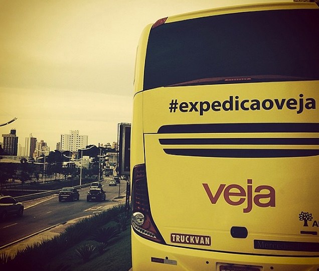 O ônibus da Expedição VEJA em Jundiaí (SP)
