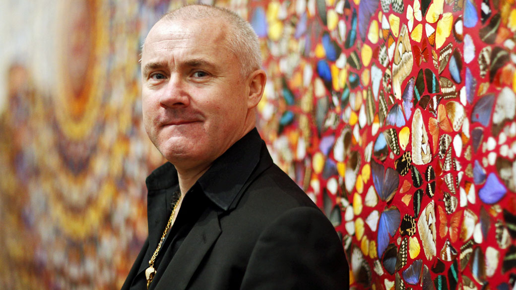 O artista britânico Damien Hirst, que é representado pela galeria White Cube