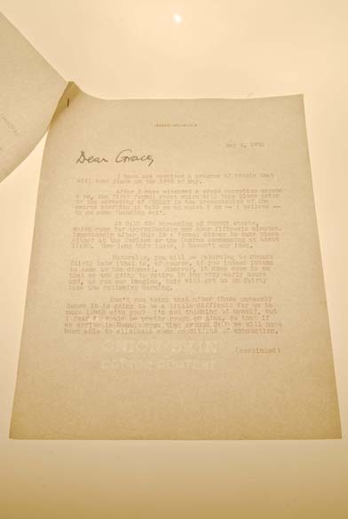 Carta de Alfred Hitchcock à SAS A Princesa Grace, 3 de maio de 1972
