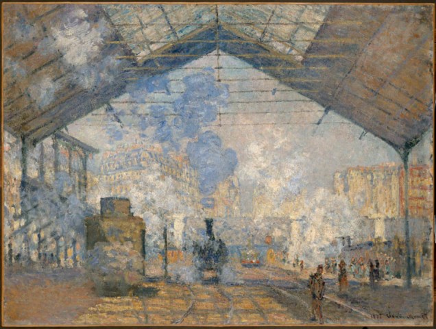 Obra La gare Saint-Lazare do pintor impressionista Claude Monet