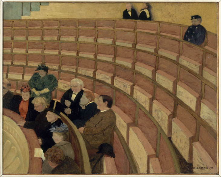 Obra La troisième galerie au théâtre du Châtelet do pintor impressionista Félix Vallotton