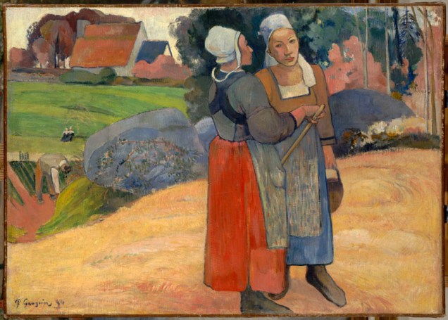 Obra Paysannes bretonnes do pintor impressionista Paul Gauguin