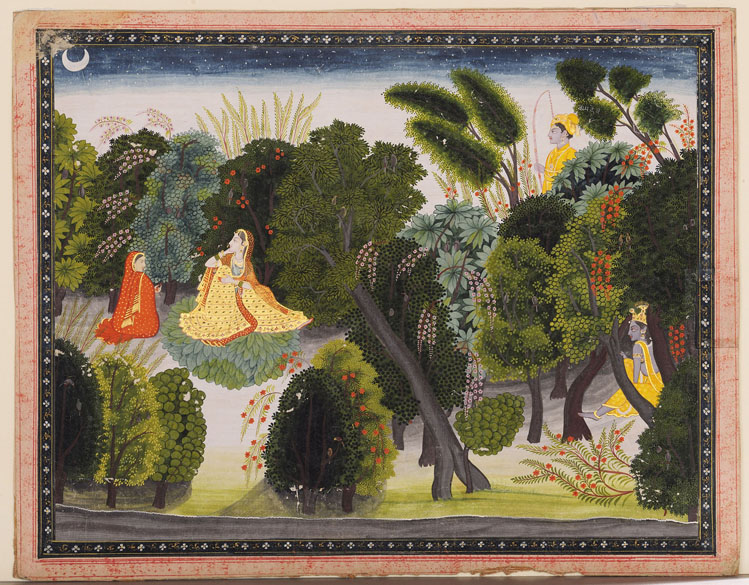 Radha continua a descrever sua dor pela separação de Krishna, na exposição sobre a Índia no CCBB, em São Paulo