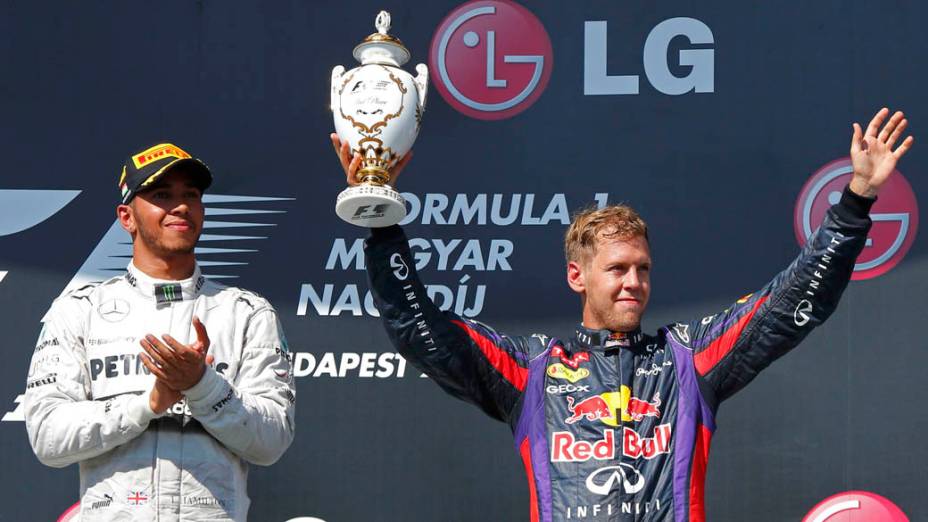 O alemão Sebastian Vettel ficou em terceiro lugar no Grande Prêmio da Hungria, em 28/07/2013