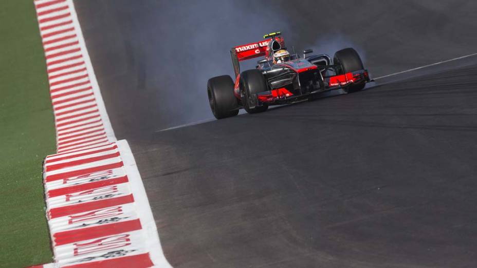 Lewis Hamilton, da McLaren, no Circuito das Américas, em Austin