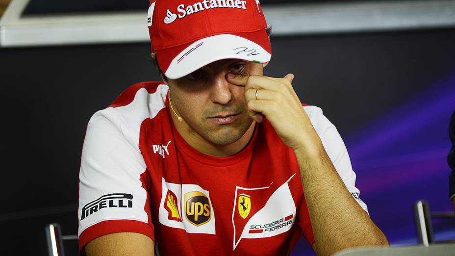 Felipe Massa durante coletiva de imprensa, no circuito de Interlagos, em São Paulo