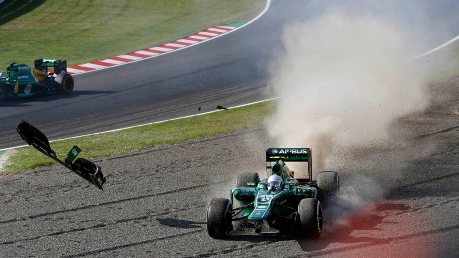 O holandês Giedo van der Garde sai da pista durante o GP do Japão