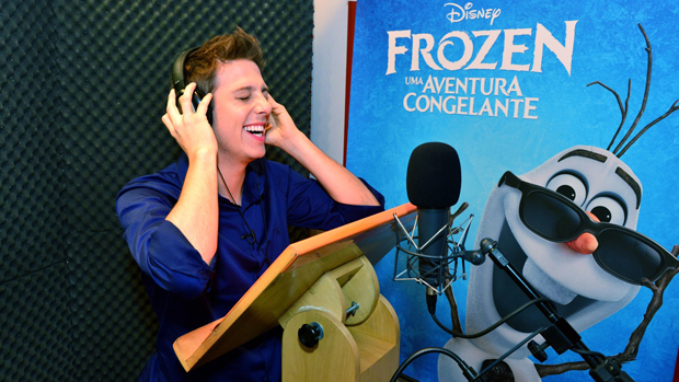 Fábio Porchat dublando ‘Frozen’, da Disney