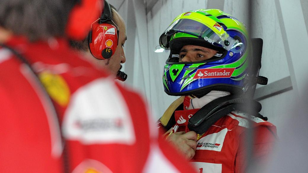 Felipe Massa, da Ferrari, nos treinos para o GP da Malásia