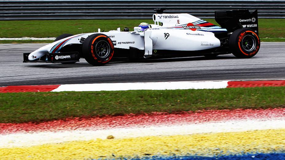 O brasileiro Felipe Massa (Williams) durante o Grande Prêmio da Malásia