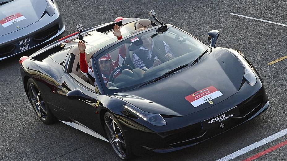 Felipe Massa, no encontro de Ferrari, no circuito de Silverstone