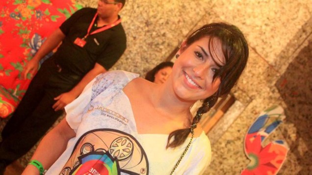 Fernanda Paes Leme no carnaval de Salvador, em 18/02/2012
