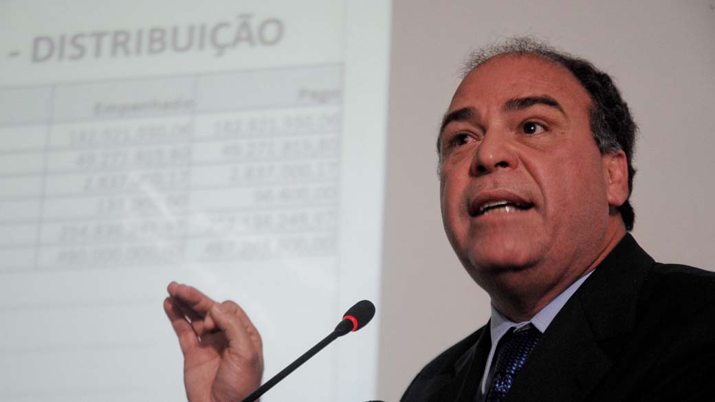Ministro da Integração Nacional, Fernando Bezerra Coelho, durante entrevista coletiva