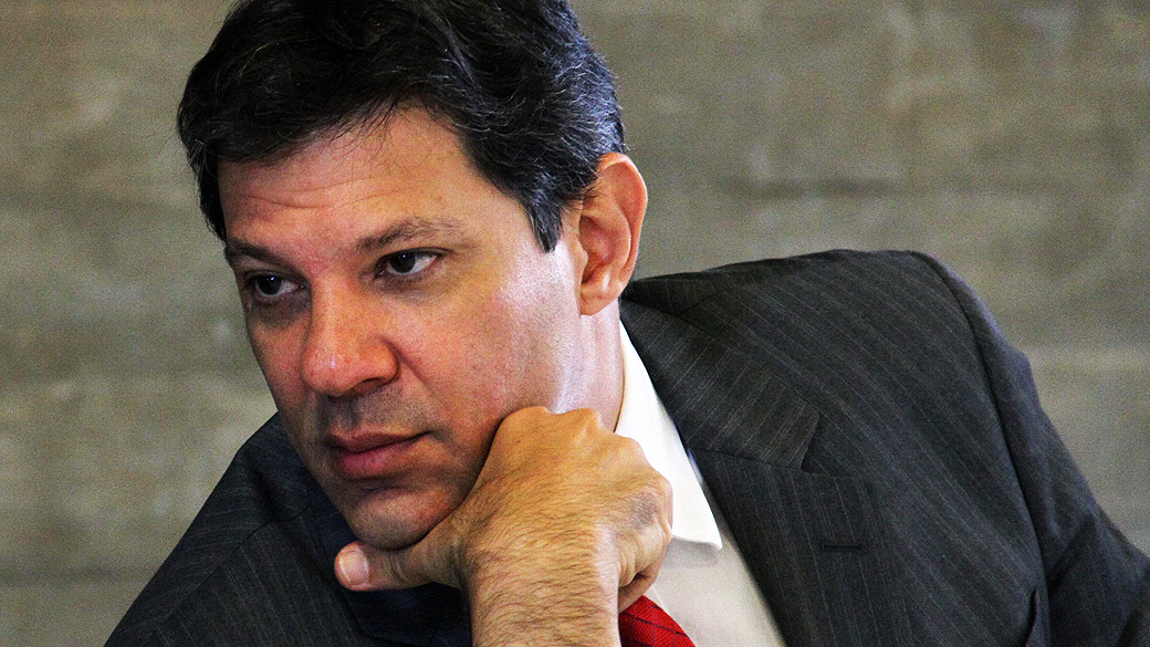 O prefeito de São Paulo Fernando Haddad reclama que dívida do município "só aumenta"