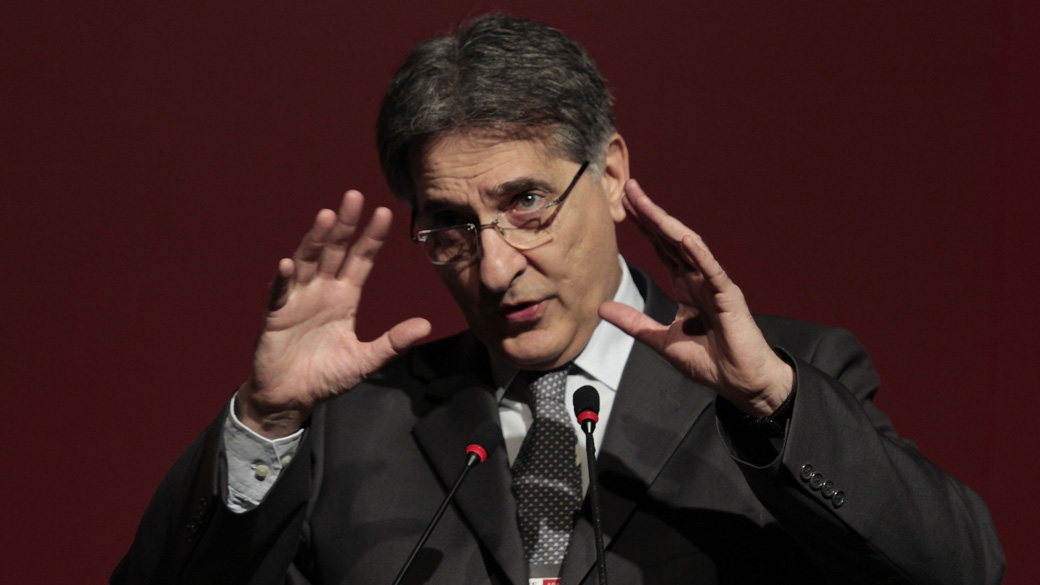 O ministro do Desenvolvimento, Fernando Pimentel, durante palestra no 3º Exame Fórum, em São Paulo