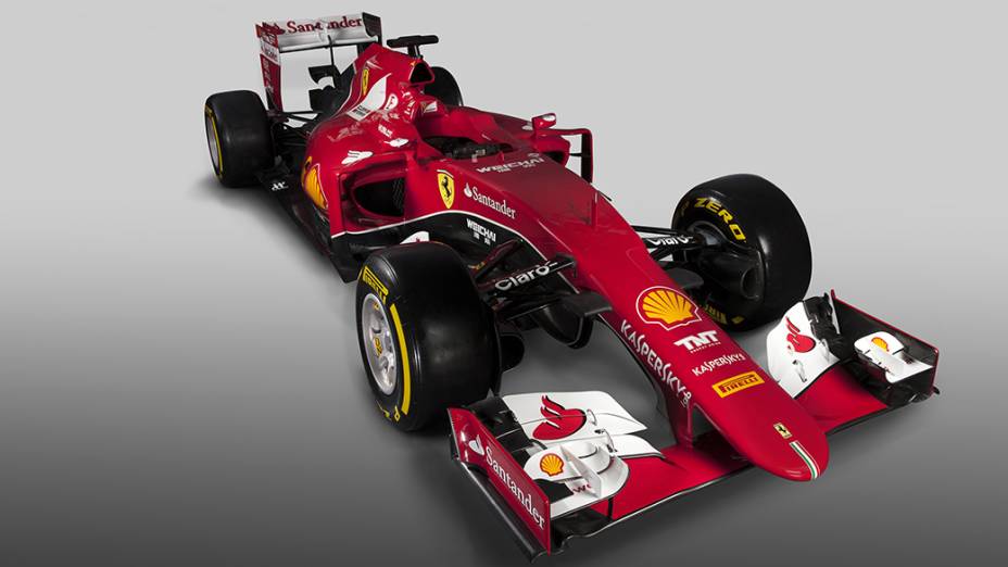 A nova Ferrari SF15-T, que será utilizada por Sebastian Vettel e Kimi Raikonnen em 2015