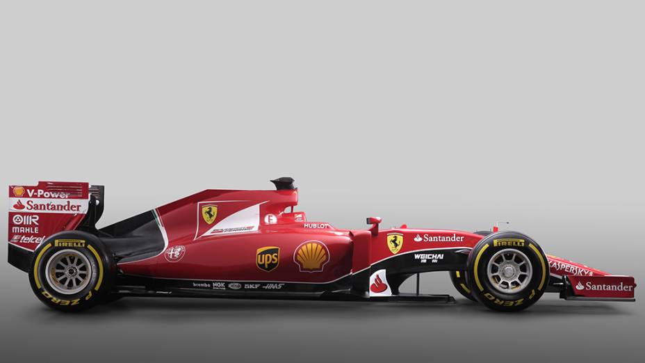 A nova Ferrari SF15-T, que será utilizada por Sebastian Vettel e Kimi Raikonnen em 2015