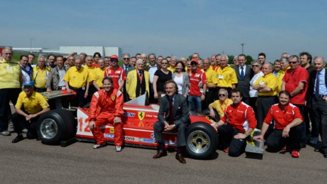 A Ferrari 312 T4 de Gilles Villeneuve na homenagem ao piloto, morto há 30 anos