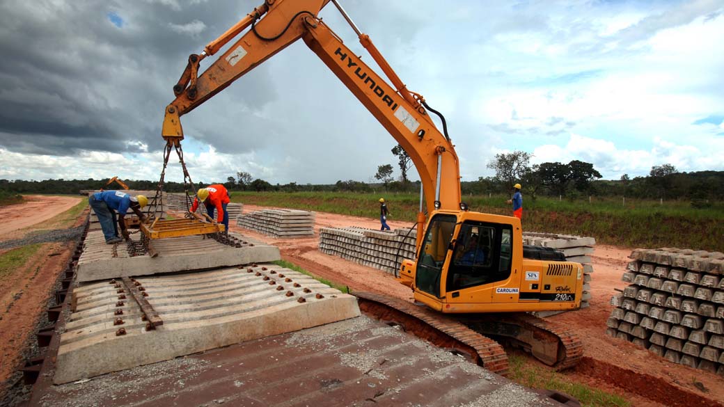 Obras da Ferrovia Norte/Sul