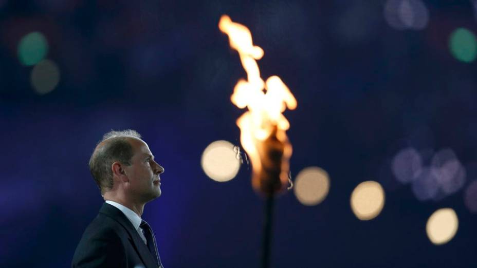 O príncipe Edward na festa de encerramento dos Jogos Paralímpicos de Londres-2012