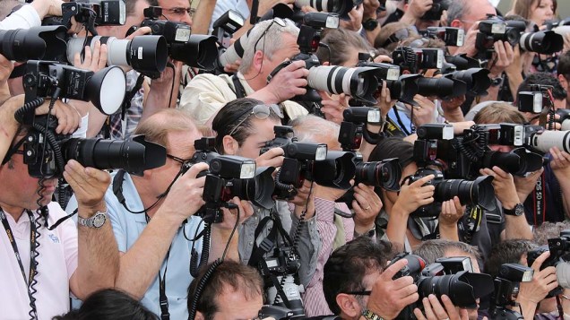 Fotógrafos na abertura do 65º Festival de Cannes, na França