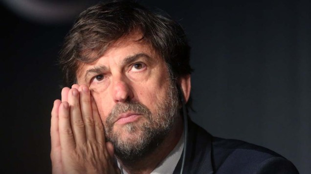 O ator e diretor italiano Nanni Moretti, presidente do júri do Festival de Cannes 2012