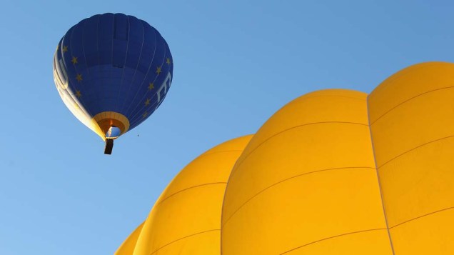 Balões no "Balloon Spectacular" durante o festival de Canberra, Austrália