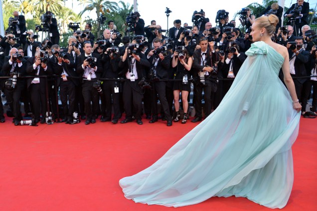 A atriz Diane Kruger no tapete vermelho do 65º Festival de Cannes, na França