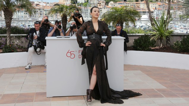 A atriz Hao Lei durante exibição do filme "Mistery" apresentado na mostra "Um Certo Olhar" do Festival de Cannes 2012, em 17/05/2012