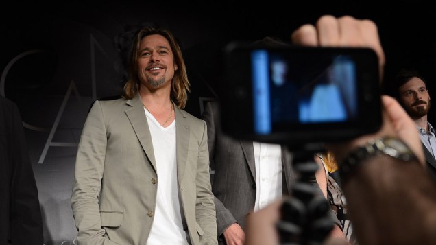 O ator Brad Pitt durante apresentação do filme "Killing them Softly", no 65º Festival de Cannes, em 22/05/2012